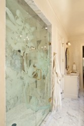 French CountryMarble Double Shower in Mstr Bath